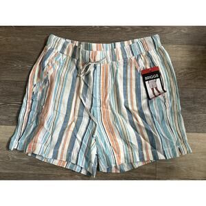 Briggs Women's Pull On Shorts Blue Orange White Medium